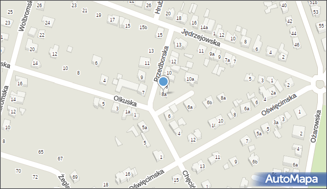 Poznań, Przedborska, 8a, mapa Poznania