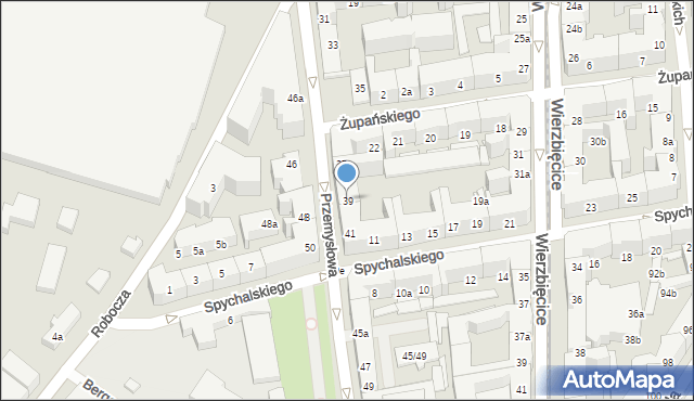 Poznań, Przemysłowa, 39, mapa Poznania