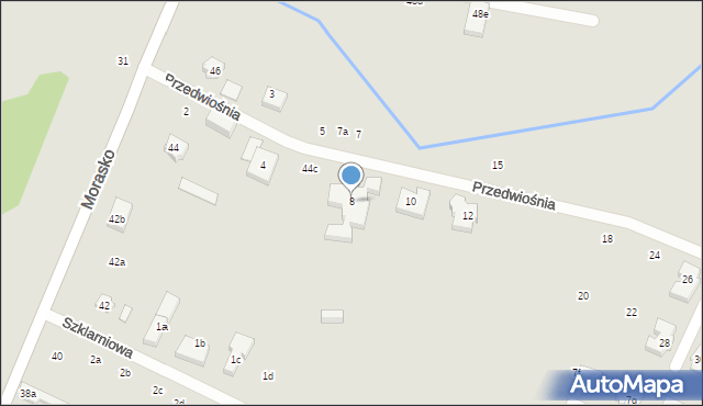 Poznań, Przedwiośnia, 8, mapa Poznania