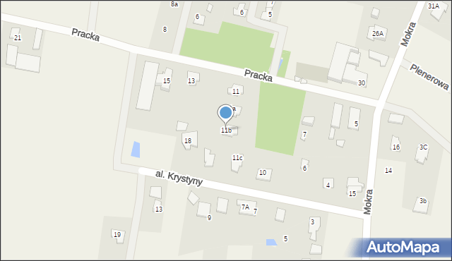 Prace Duże, Pracka, 11b, mapa Prace Duże