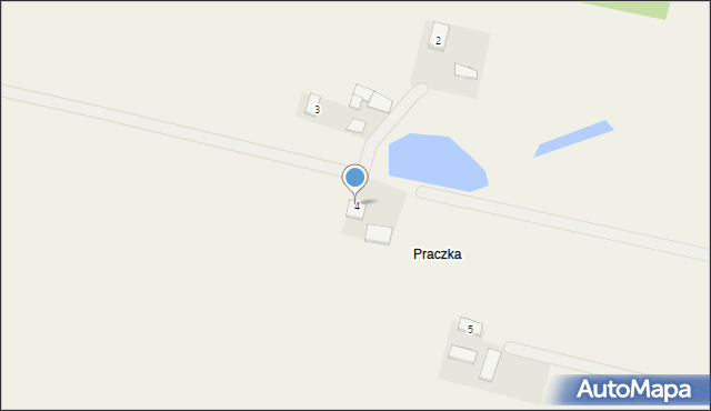 Praczka, Praczka, 4, mapa Praczka