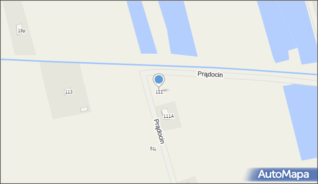 Prądocin, Prądocin, 111, mapa Prądocin