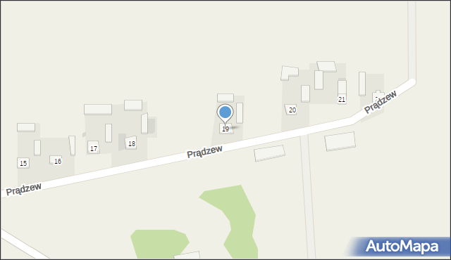 Prądzew, Prądzew, 19, mapa Prądzew