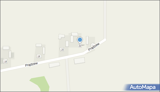 Prądzew, Prądzew, 21, mapa Prądzew