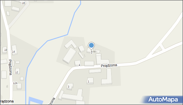 Prądzona, Prądzona, 2, mapa Prądzona