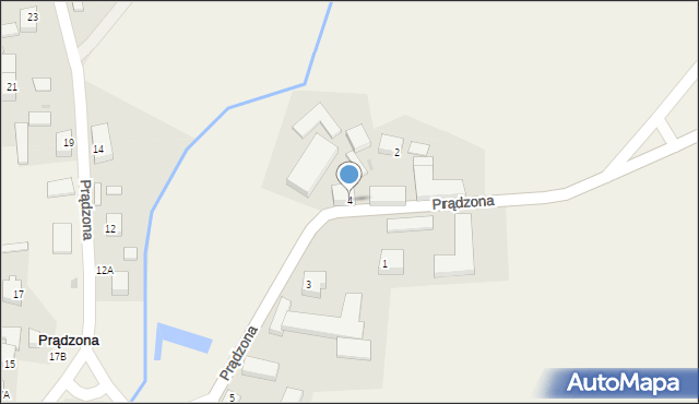 Prądzona, Prądzona, 4, mapa Prądzona