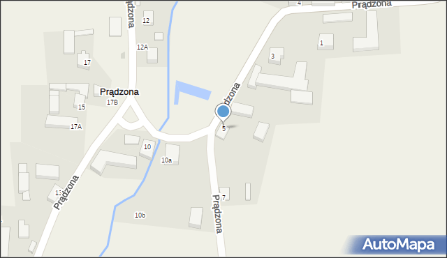 Prądzona, Prądzona, 5, mapa Prądzona