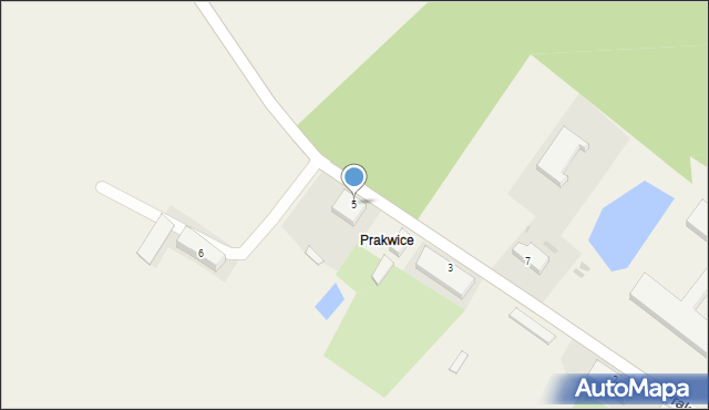 Prakwice, Prakwice, 5, mapa Prakwice