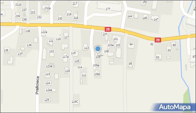 Prałkowce, Prałkowce, 109, mapa Prałkowce