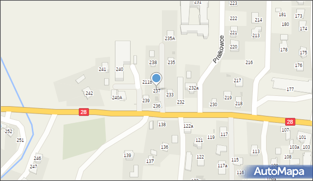 Prałkowce, Prałkowce, 237, mapa Prałkowce