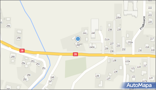 Prałkowce, Prałkowce, 242, mapa Prałkowce