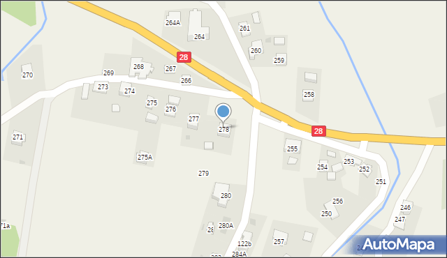 Prałkowce, Prałkowce, 278, mapa Prałkowce