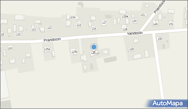 Prandocin, Prandocin, 126, mapa Prandocin
