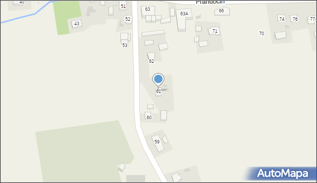 Prandocin, Prandocin, 61, mapa Prandocin