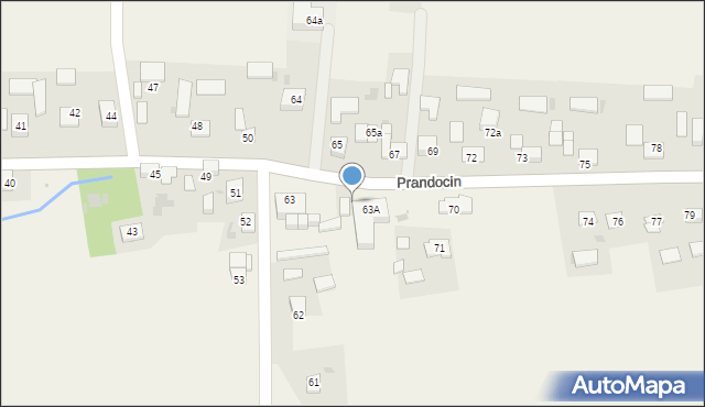 Prandocin, Prandocin, 66, mapa Prandocin