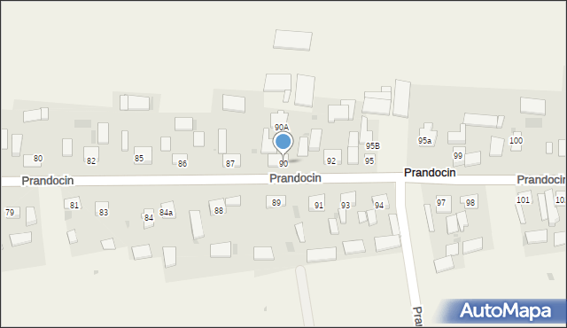 Prandocin, Prandocin, 90, mapa Prandocin