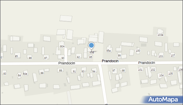 Prandocin, Prandocin, 95B, mapa Prandocin