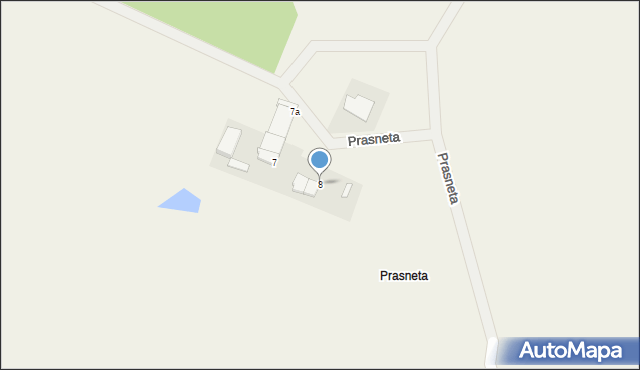 Prasneta, Prasneta, 8, mapa Prasneta