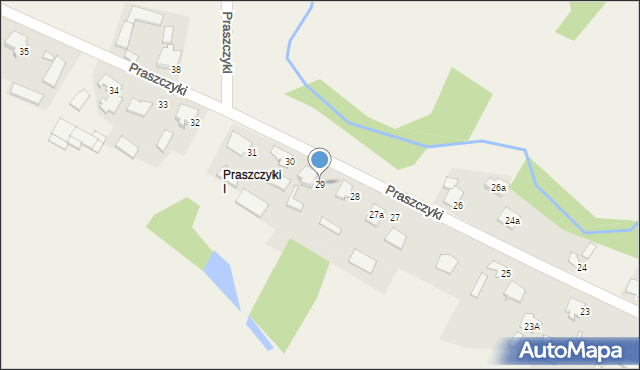 Praszczyki, Praszczyki, 29, mapa Praszczyki