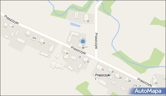 Praszczyki, Praszczyki, 38, mapa Praszczyki