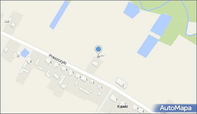 Praszczyki, Praszczyki, 3A, mapa Praszczyki