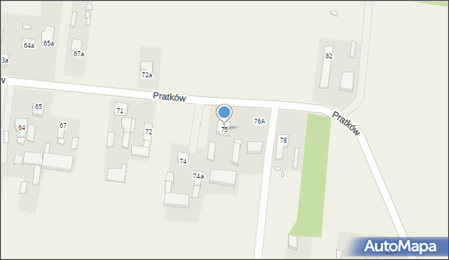 Pratków, Pratków, 75, mapa Pratków