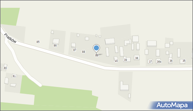 Pratków, Pratków, 89, mapa Pratków