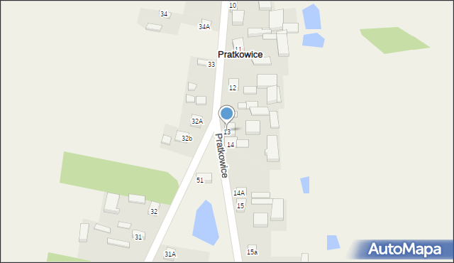 Pratkowice, Pratkowice, 13, mapa Pratkowice