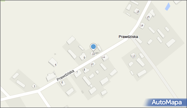 Prawdziska, Prawdziska, 12, mapa Prawdziska