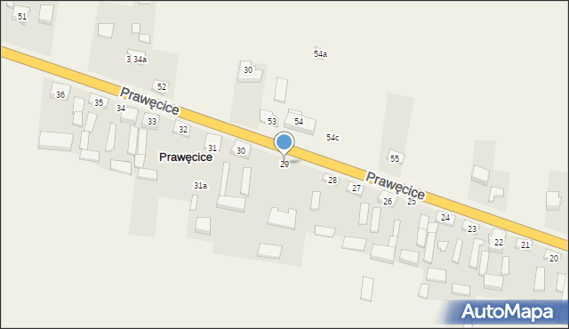 Prawęcice, Prawęcice, 29, mapa Prawęcice