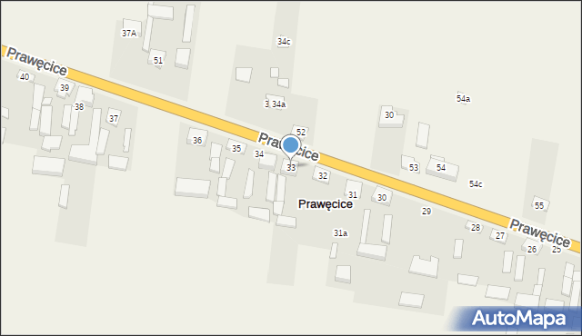 Prawęcice, Prawęcice, 33, mapa Prawęcice