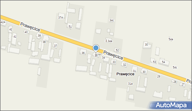 Prawęcice, Prawęcice, 35, mapa Prawęcice