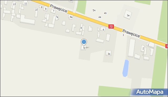 Prawęcice, Prawęcice, 5, mapa Prawęcice