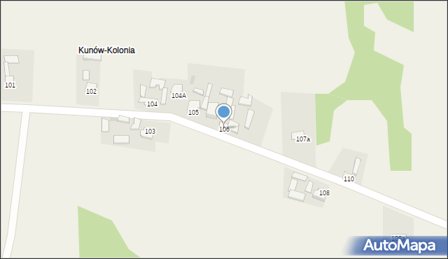 Prawęcin, Prawęcin, 106, mapa Prawęcin