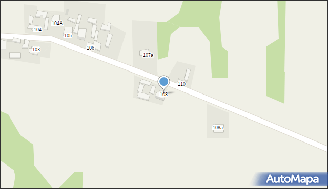 Prawęcin, Prawęcin, 108, mapa Prawęcin