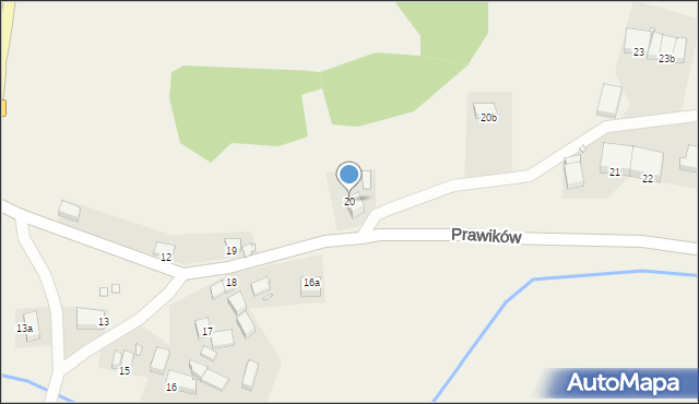 Prawików, Prawików, 20, mapa Prawików