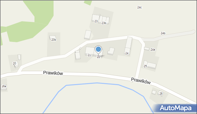 Prawików, Prawików, 22, mapa Prawików