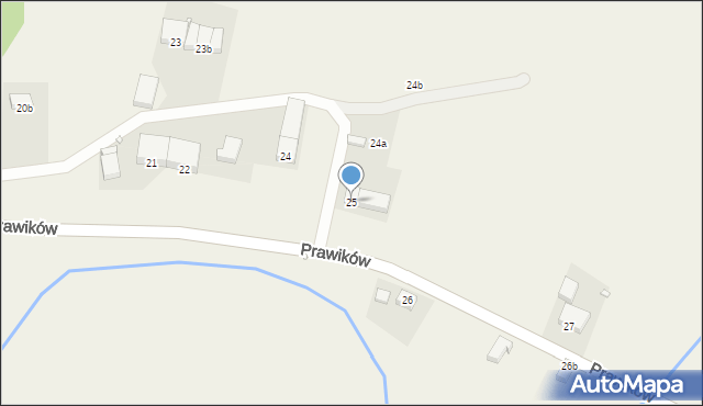 Prawików, Prawików, 25, mapa Prawików