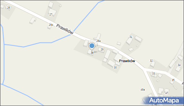 Prawików, Prawików, 28, mapa Prawików