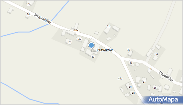 Prawików, Prawików, 30a, mapa Prawików