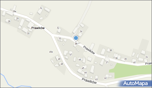 Prawików, Prawików, 35, mapa Prawików