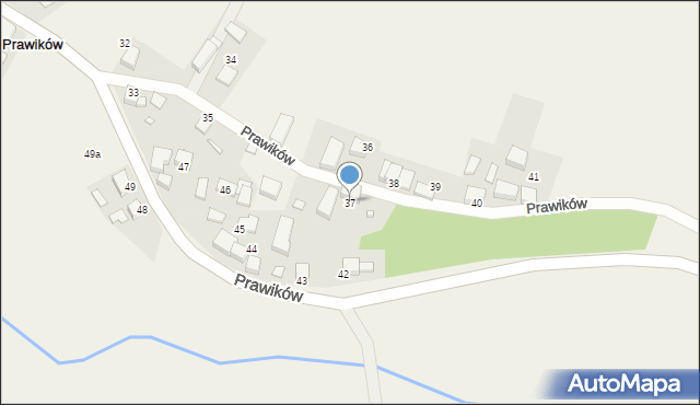 Prawików, Prawików, 37, mapa Prawików