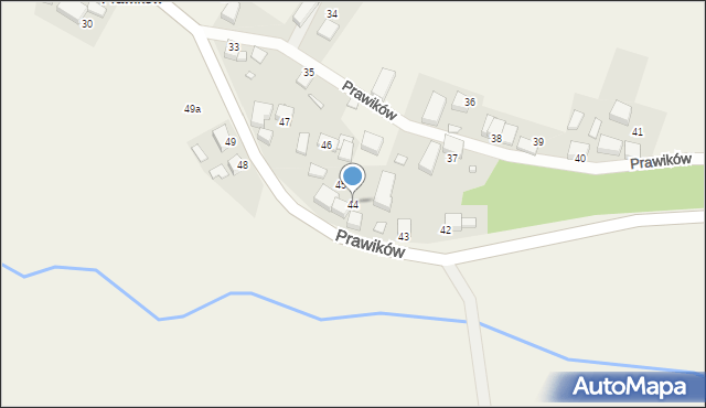 Prawików, Prawików, 44, mapa Prawików