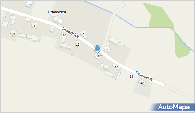 Prawocice, Prawocice, 14, mapa Prawocice