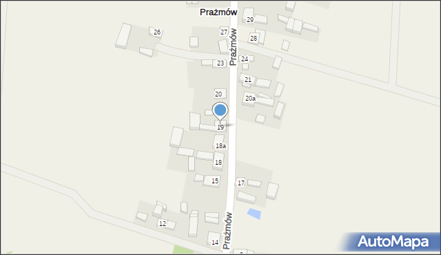 Prażmów, Prażmów, 19, mapa Prażmów