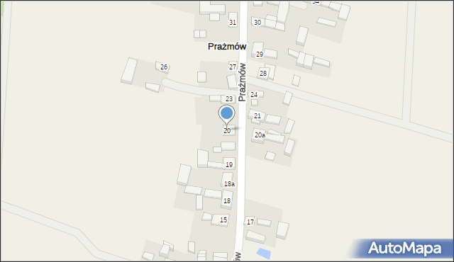 Prażmów, Prażmów, 20, mapa Prażmów