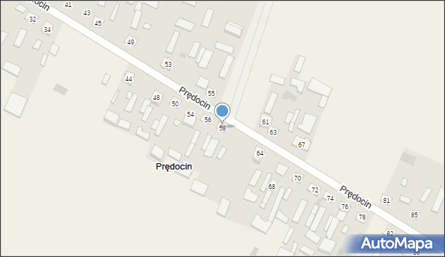 Prędocin, Prędocin, 58, mapa Prędocin