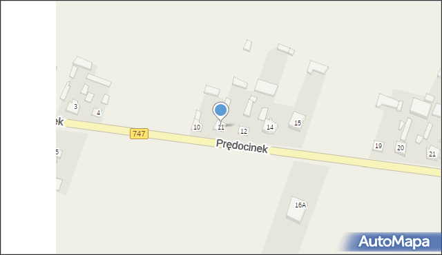 Prędocinek, Prędocinek, 11, mapa Prędocinek