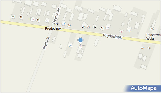 Prędocinek, Prędocinek, 31, mapa Prędocinek