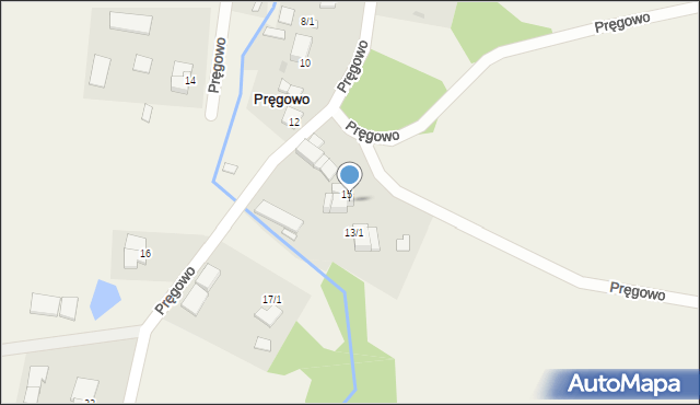 Pręgowo, Pręgowo, 15/1, mapa Pręgowo